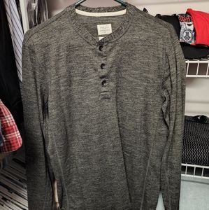 rag & bone large Henley, pewter Grey